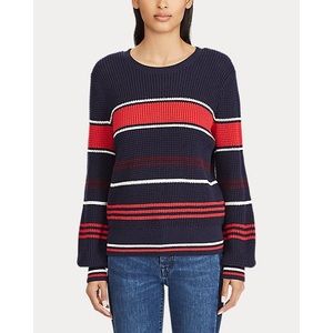 Lauren Ralph Lauren Bishop-Sleeve Cotton Sweater